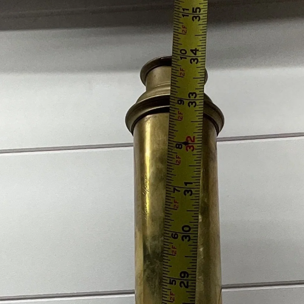 Antique Negus New York Brass Spyglass Nautical Telescope 35 Inch Single Draw